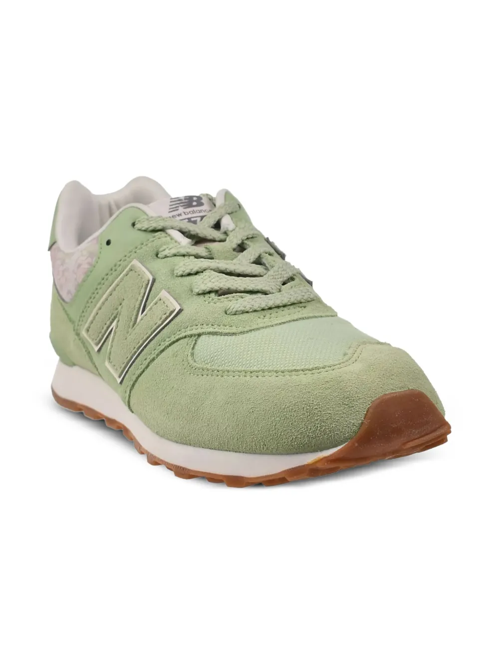 New Balance Kids 574 "Floral Avocado Gum" sneakers Green