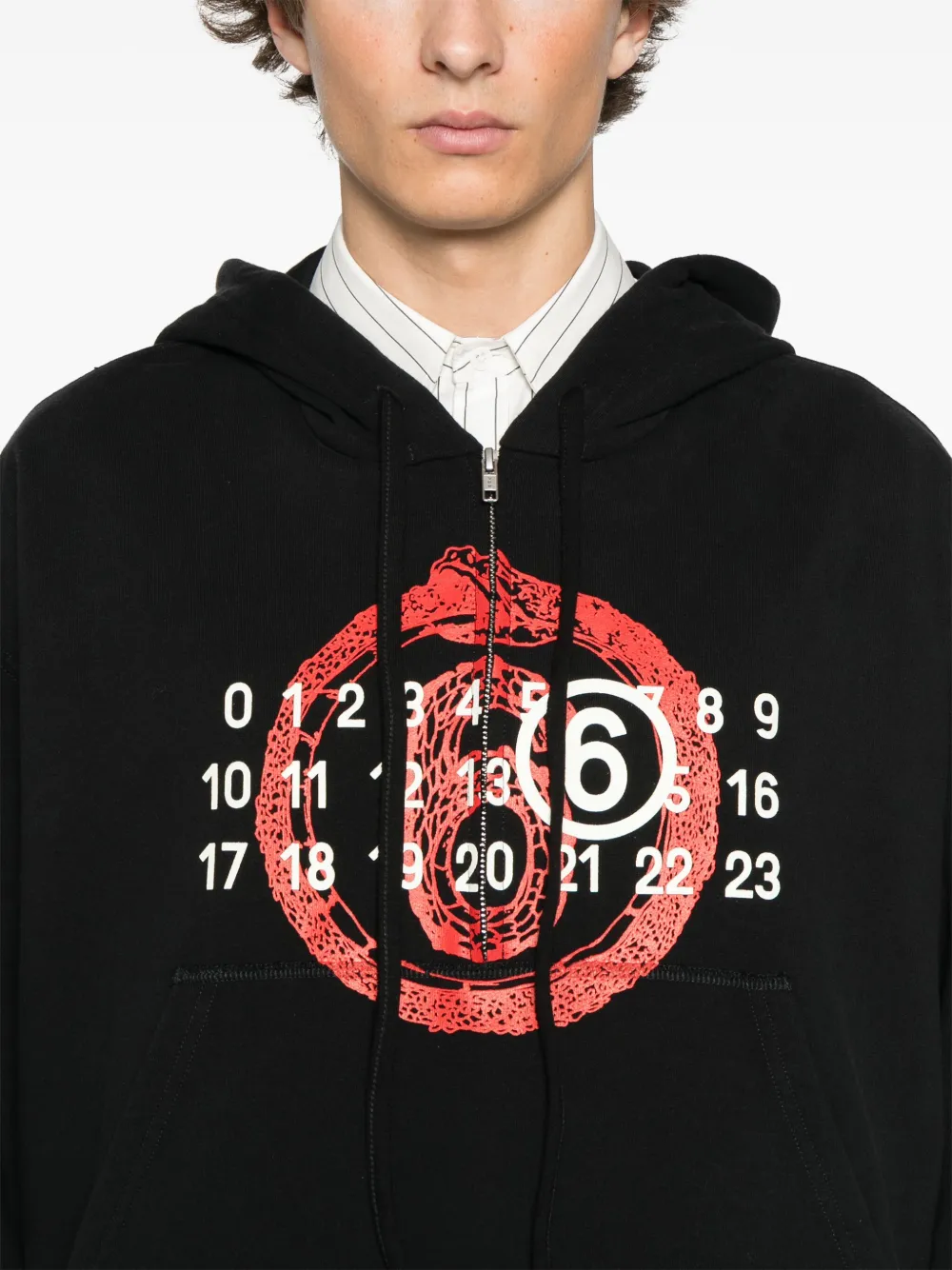 MM6 Maison Margiela Year of the Snake hoodie Zwart