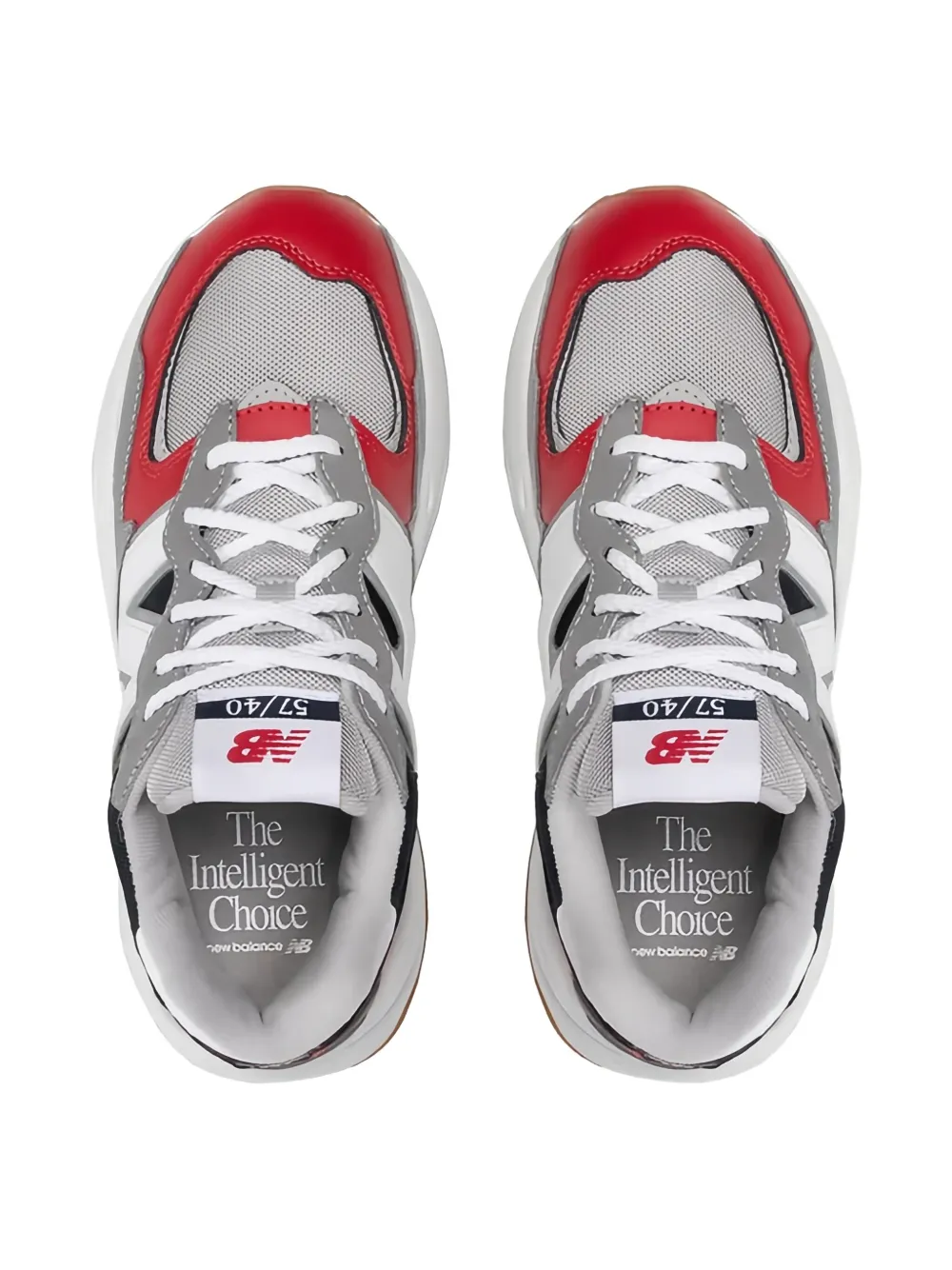 New Balance Kids 57 40 "Team Red Eclipse" sneakers Grey