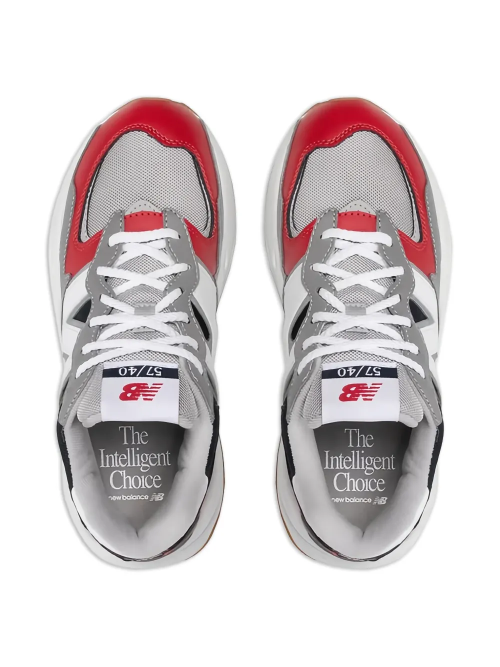 New Balance Kids 57 40 "Team Red Eclipse" sneakers Grijs
