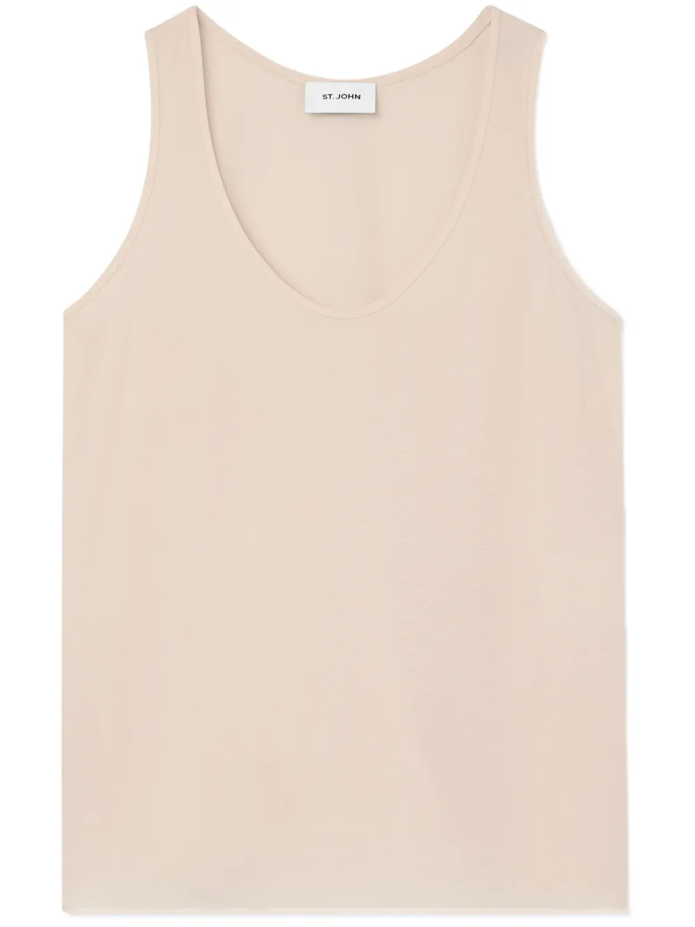 silk crepe-de-chine tank top