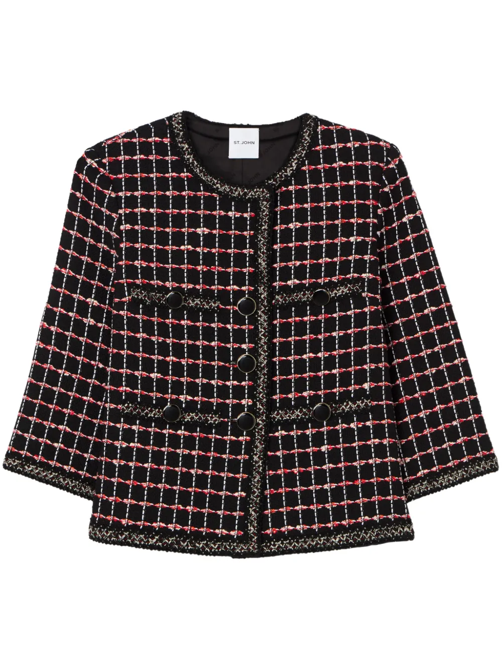 windowpane tweed jacket