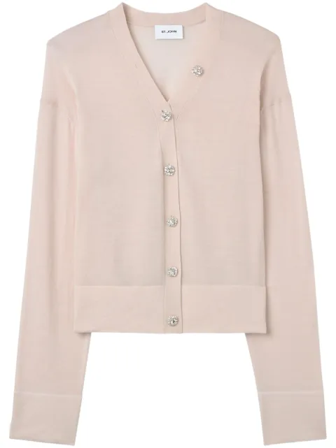 St. John wool V-neck cardigan