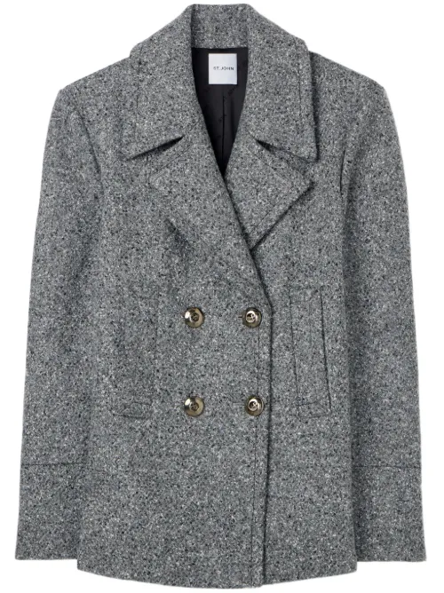 Blazer croisé à fini feutré - St. John - Modalova