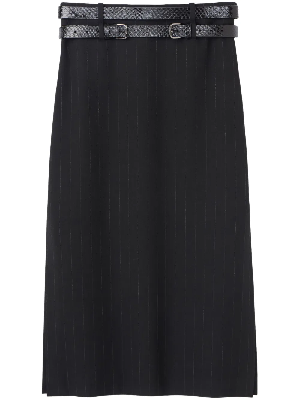 pinstripe-pattern skirt