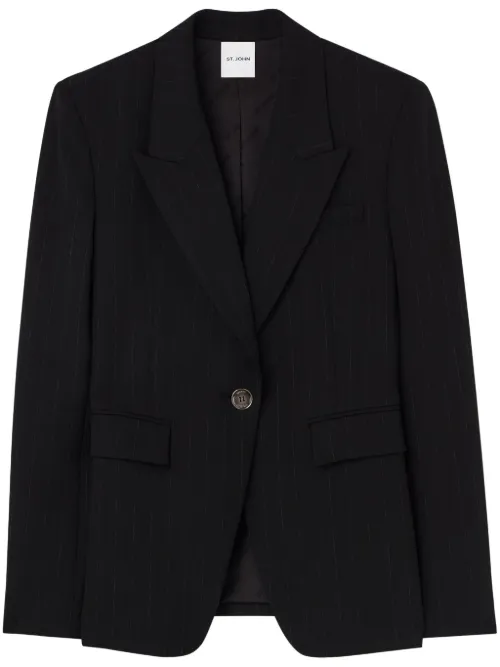Blazer à fines rayures - St. John - Modalova