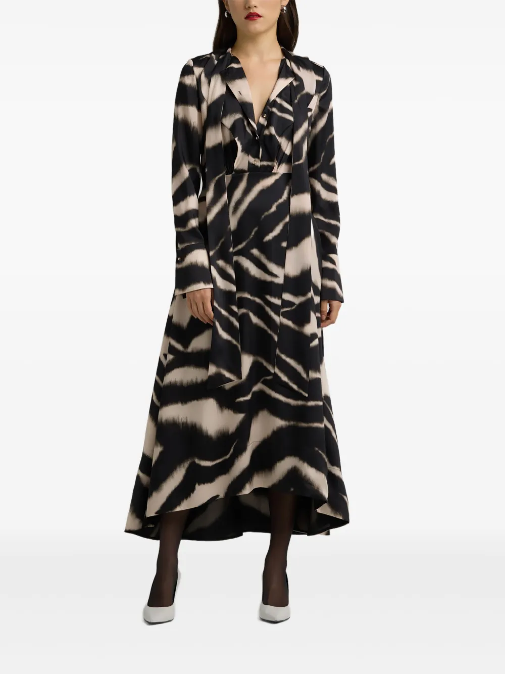 St. John Blousejurk met zebraprint - Beige