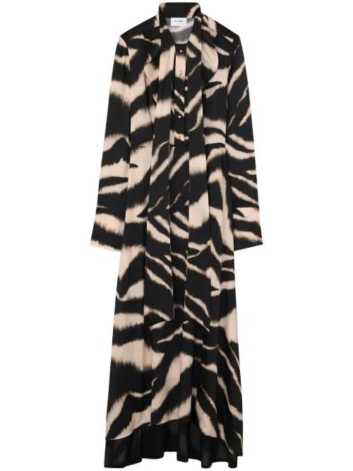 Robe-chemise à imprimé zébré - St. John - Modalova