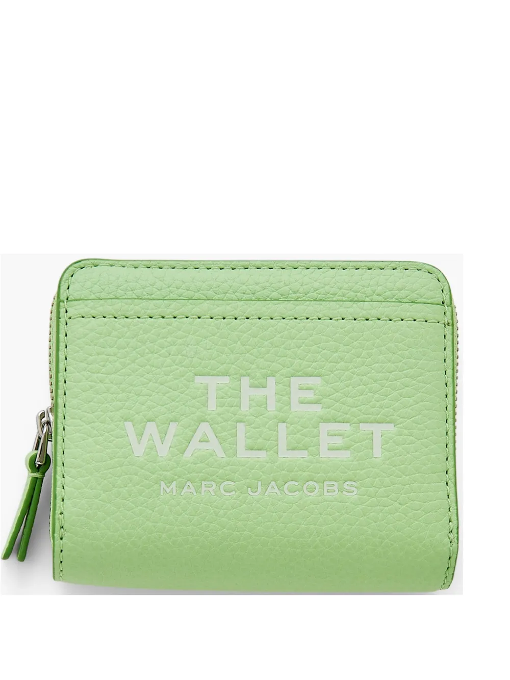Marc Jacobs Mini Compact Wallet Textured Finish In Green