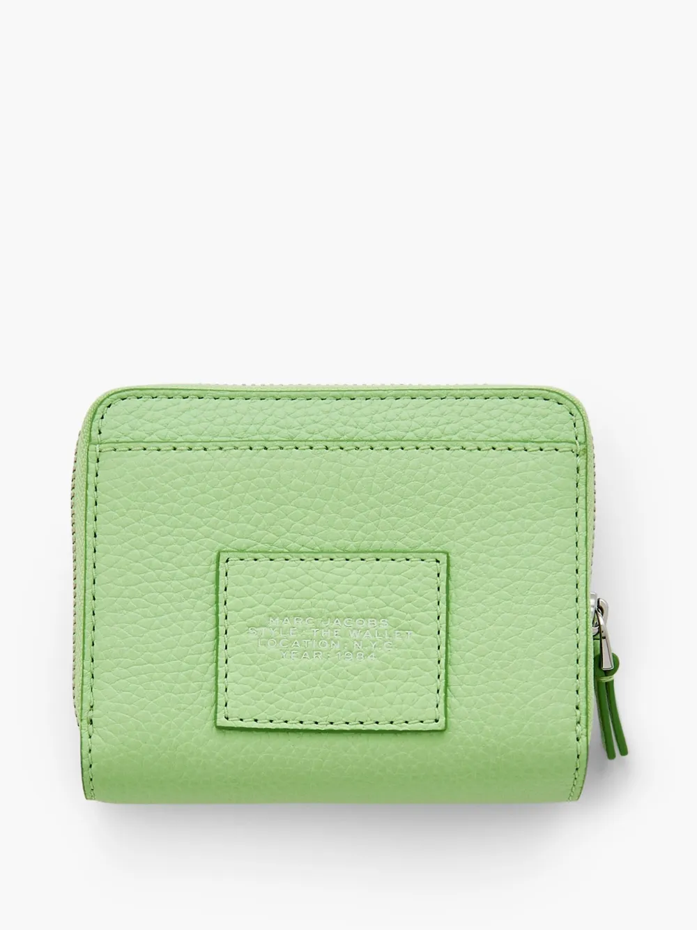 Marc Jacobs Mini Compact Wallet Textured Finish In Green