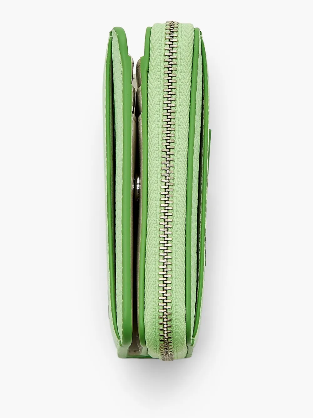 Marc Jacobs Mini Compact Wallet Textured Finish In Green