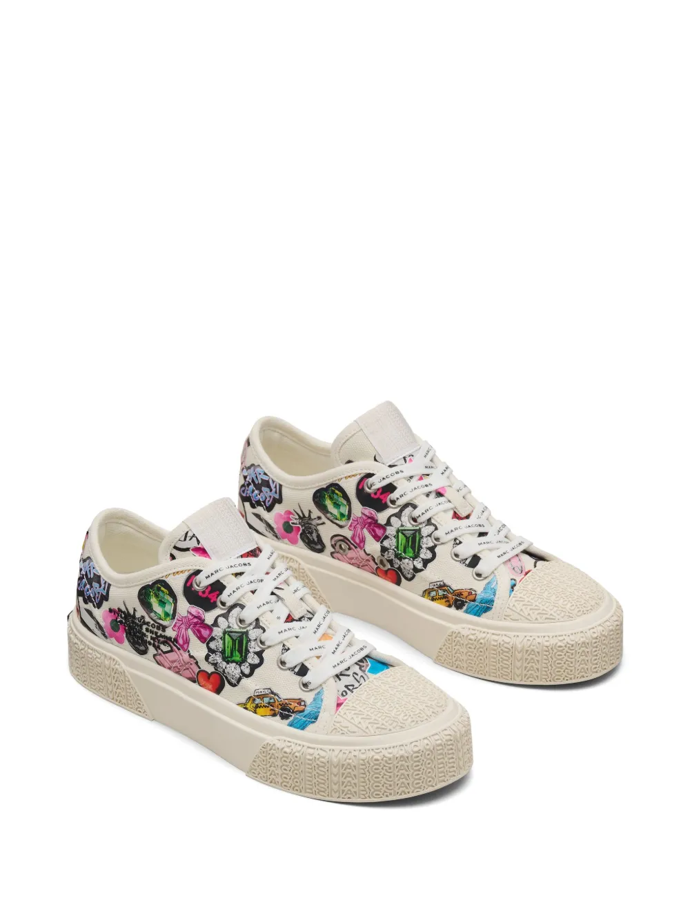 Marc Jacobs Sneakers met grafische print - Wit