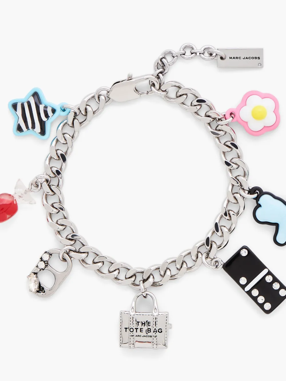 Marc Jacobs Sticker Charm Bracelet In Silver