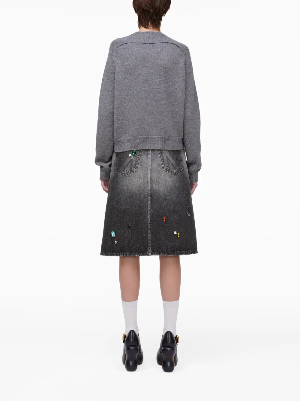Marc Jacobs Logo-embellished Jumper In Grey