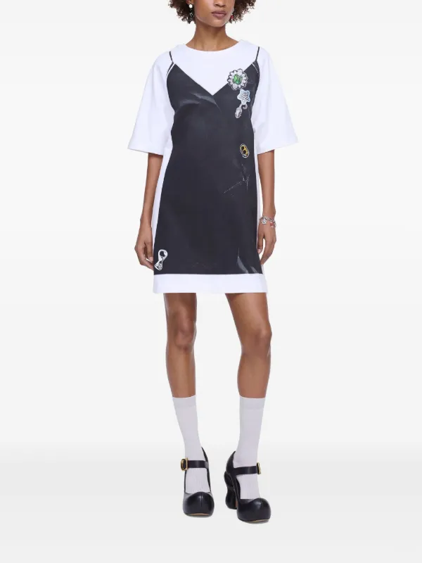 【MARC JACOBS】トロンプルイユ Tシャツ ドレス Marc Jacobs トロンプルイユ ドレス | ホワイト | FARFETCH JP