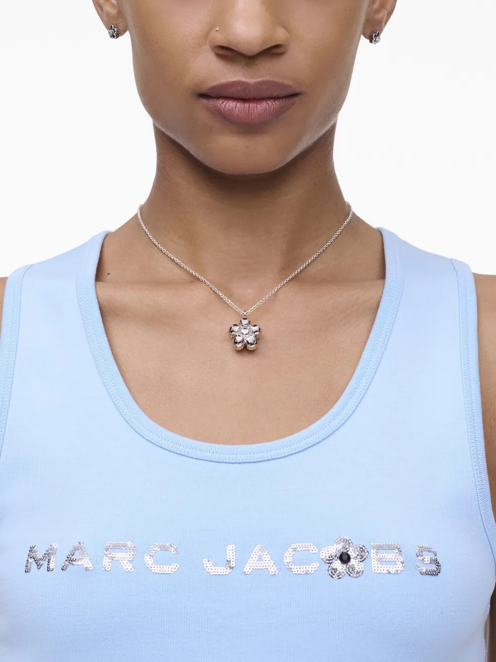 Marc Jacobs The Daisy Balloon Necklace In Silver In Silver