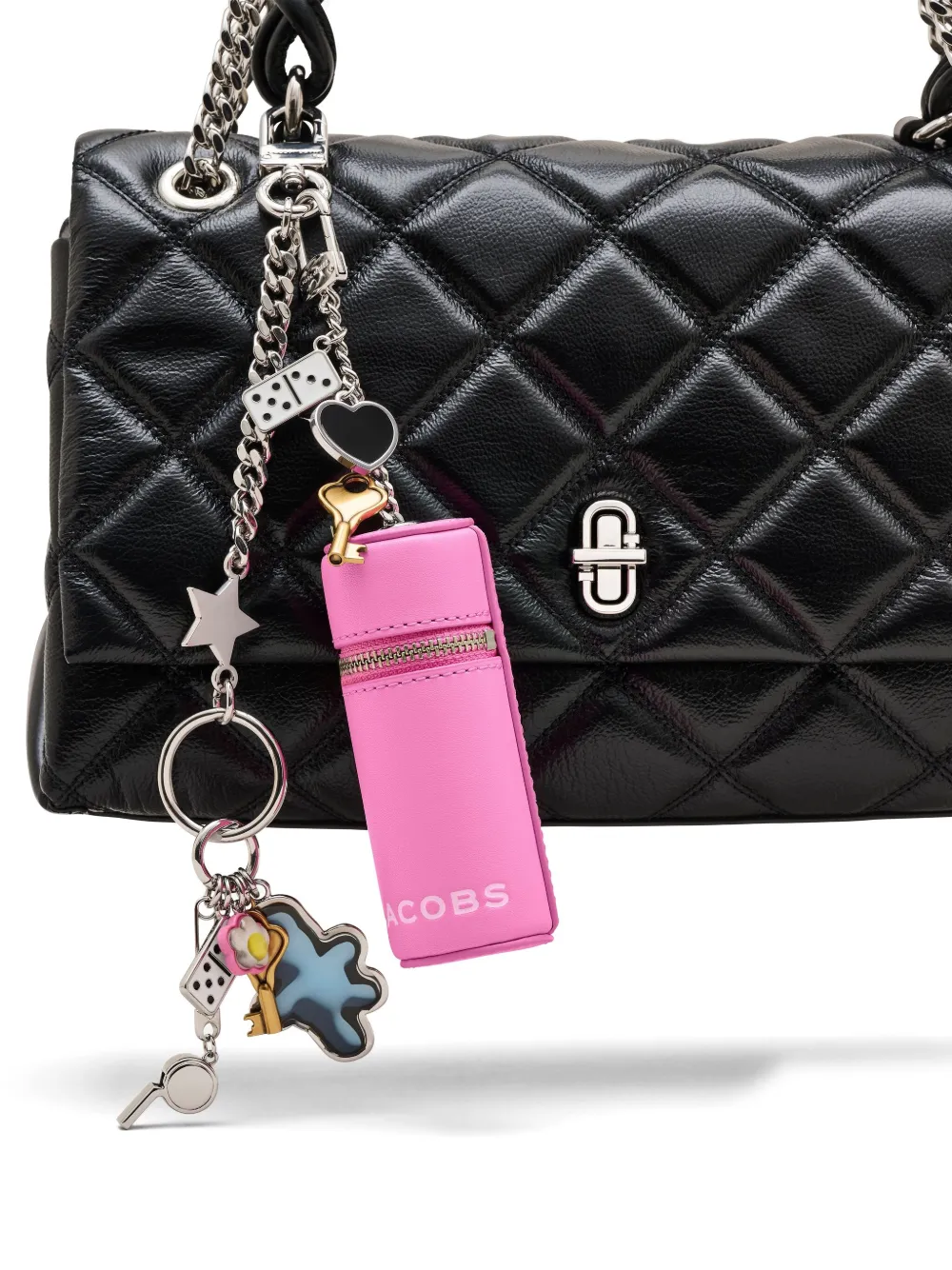 Marc Jacobs The Charm gewatteerde verstelbare schoudertas Zwart