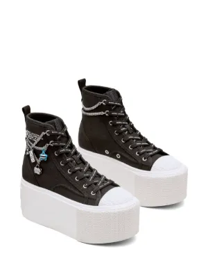 【MARC JACOBS】厚底 キャンバス ハイカットスニーカー ホワイト ハイカットスニーカー MARC JACOBS(マークジェイコブス