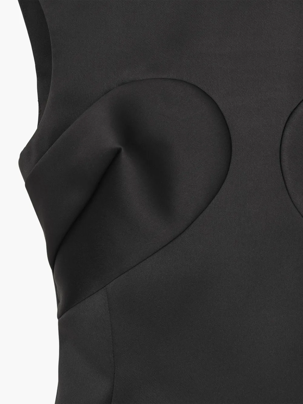 Marc Jacobs Seamed Up Satin Sleeveless Mini Dress In Black