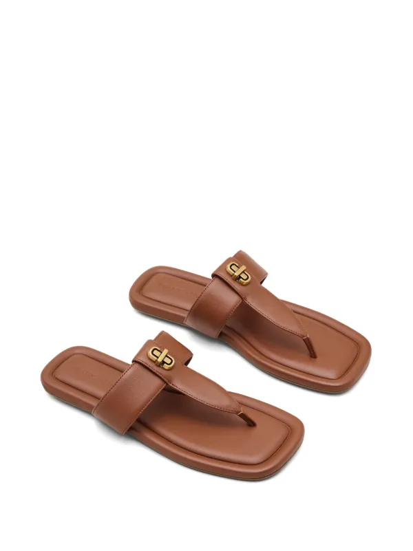 Marc Jacobs The Dual T Sandals | Brown | FARFETCH