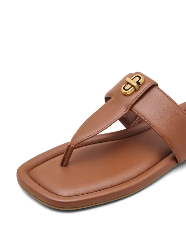 Marc Jacobs The Dual T Sandals | Brown | FARFETCH