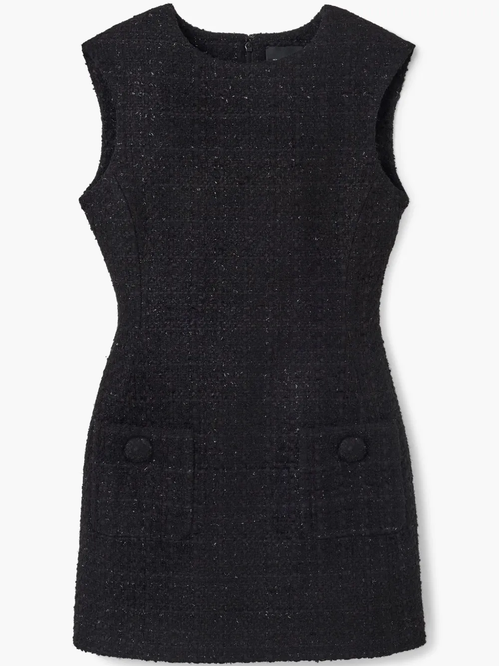 Marc Jacobs Sleeveless Tweed Mini Dress In Black