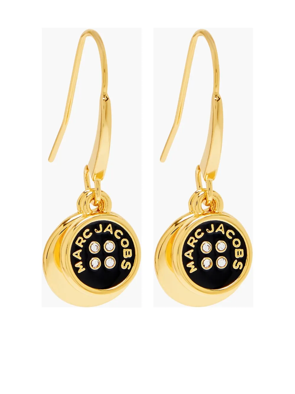 Marc Jacobs Button Drop Earrings In Gold