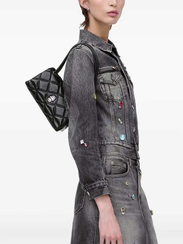 ショルダーバッグ・ポシェット MARC JACOBS THE QUILTED MINI DUAL SHOULDER BAG Marc Jacobs The Quilted Mini Dual Shoulder Bag, Black