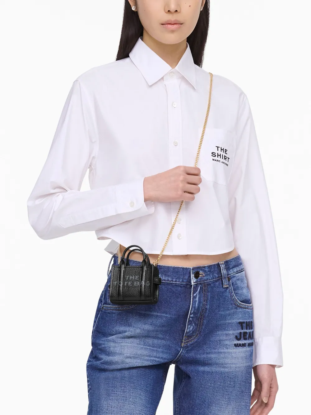Marc Jacobs The Nano Tote Cross Body Bag In Black