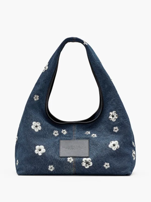 Marc Jacobs The Sequin Daisy Denim Sack ハンドバッグ