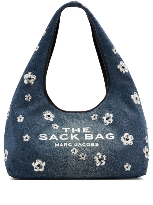 Sac porté épaule The Sequin Daisy Denim Sack - Marc Jacobs - Modalova