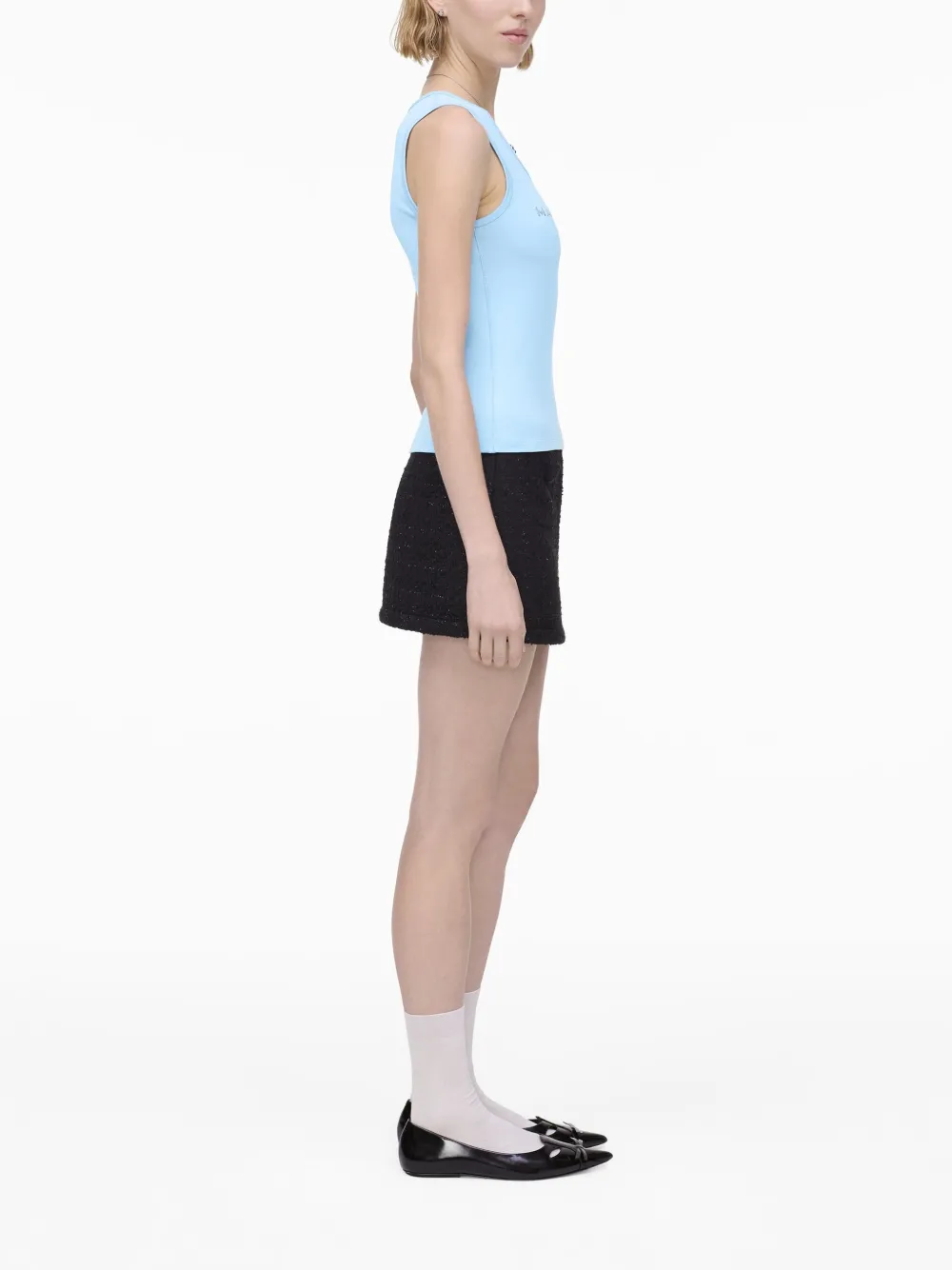 Marc Jacobs Blue Sequin Daisy Tank Top In Blue