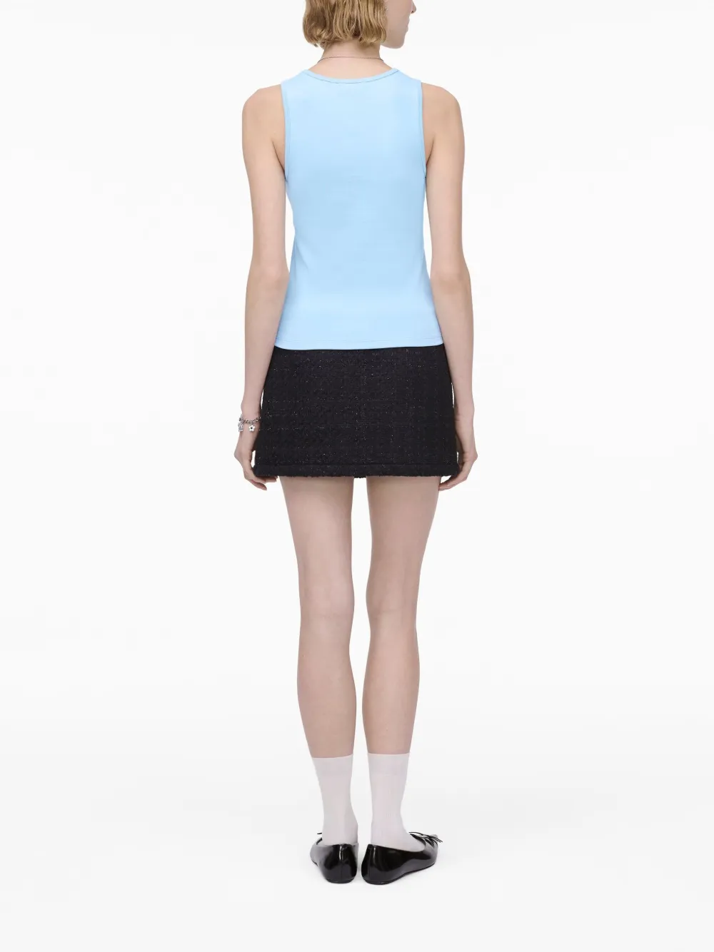 Marc Jacobs Blue Sequin Daisy Tank Top In Blue