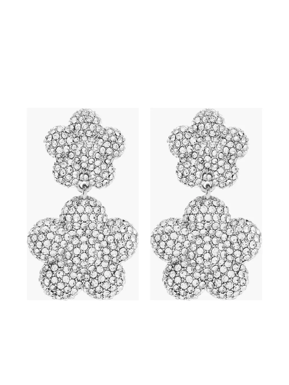 Marc Jacobs Silver White Earrings In Silver