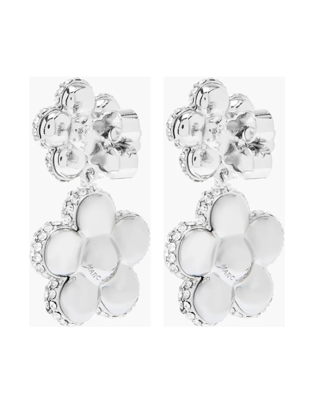 Marc Jacobs Silver White Earrings In Silver