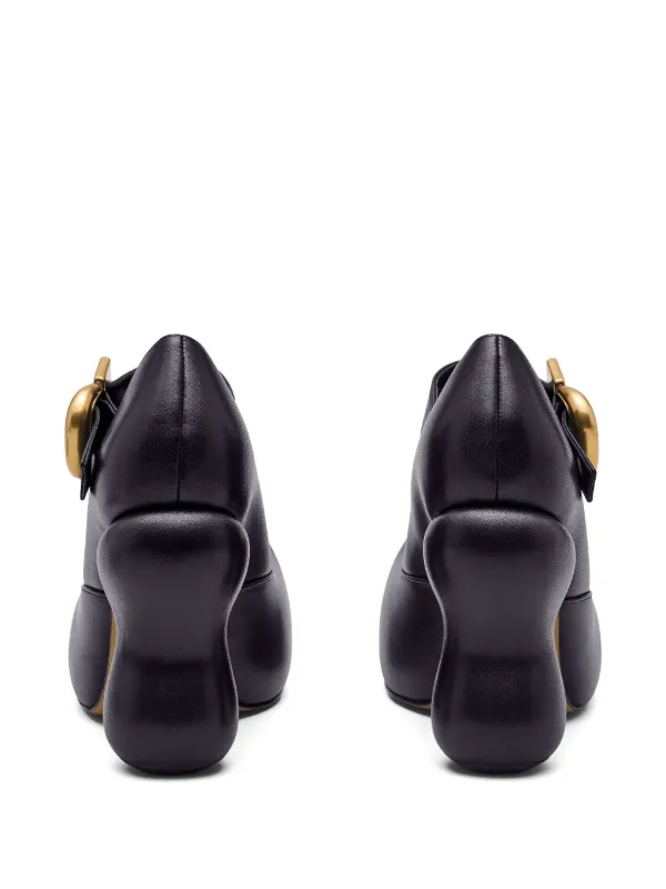 Marc Jacobs-Dolly レザー バックル バレリーナフラットシューズ Marc Jacobs-Dolly レザー バックル バレリーナフラットシューズ
