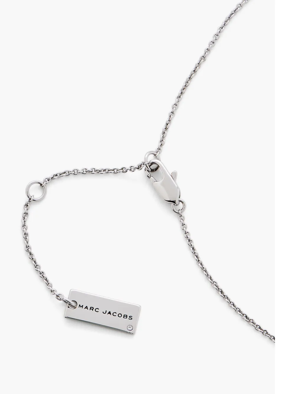 Marc Jacobs Button Necklace In Silver