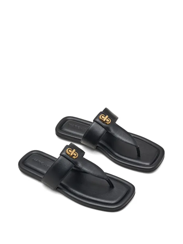 サンダル・ミュール The Dual T Sandals - Marc Jacobs - Leather - Black Marc Jacobs The Dual T Sandals | Black | FARFETCH