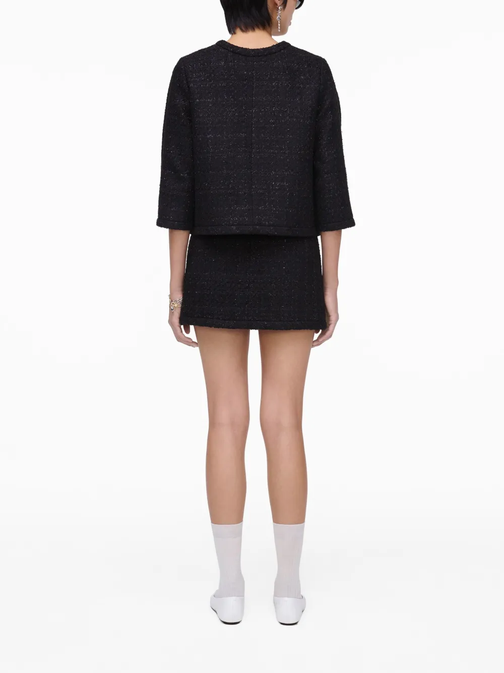 Marc Jacobs Giacca Boxy In Tweed In Black