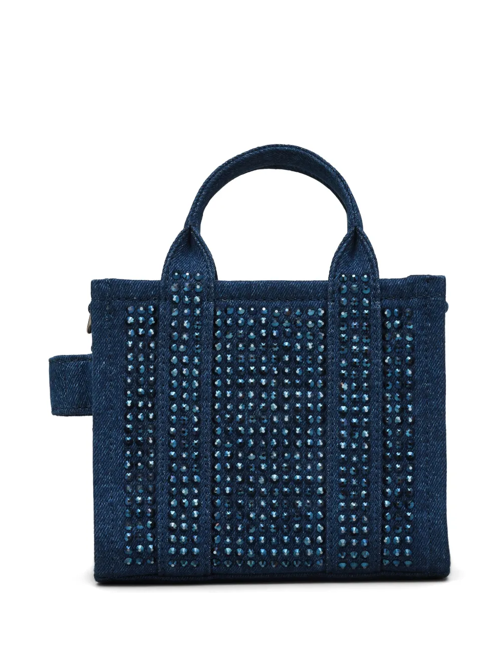 Shop Marc Jacobs The Crossbody Crystal Denim Tote Bag In Blue