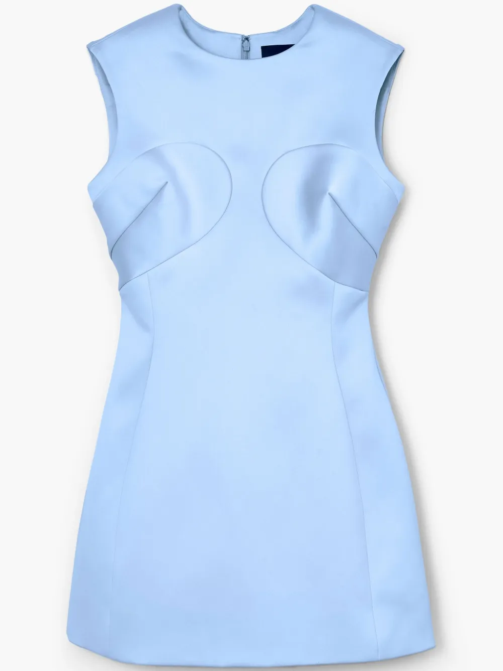 Marc Jacobs Satin Sleeveless Mini Dress In Blue