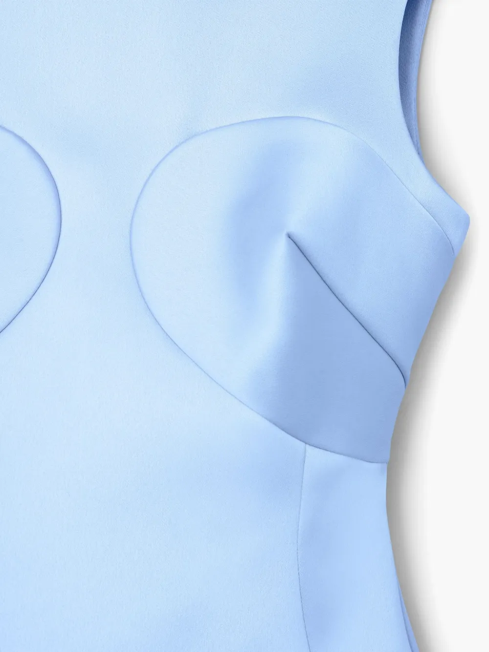 Marc Jacobs Satin Sleeveless Mini Dress In Blue