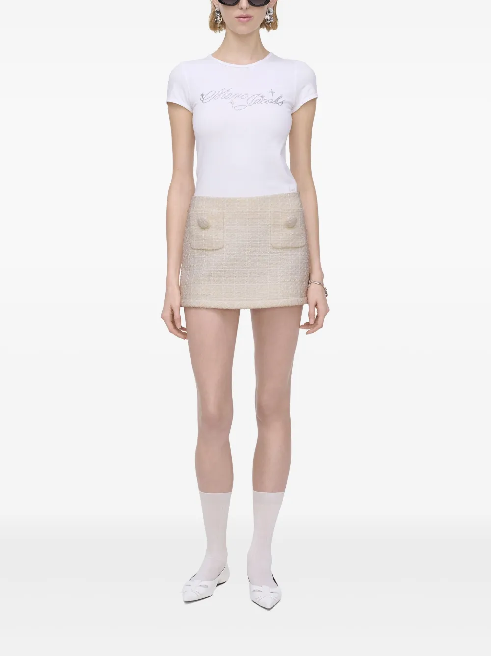 Marc Jacobs Tweed mini-rok - Beige