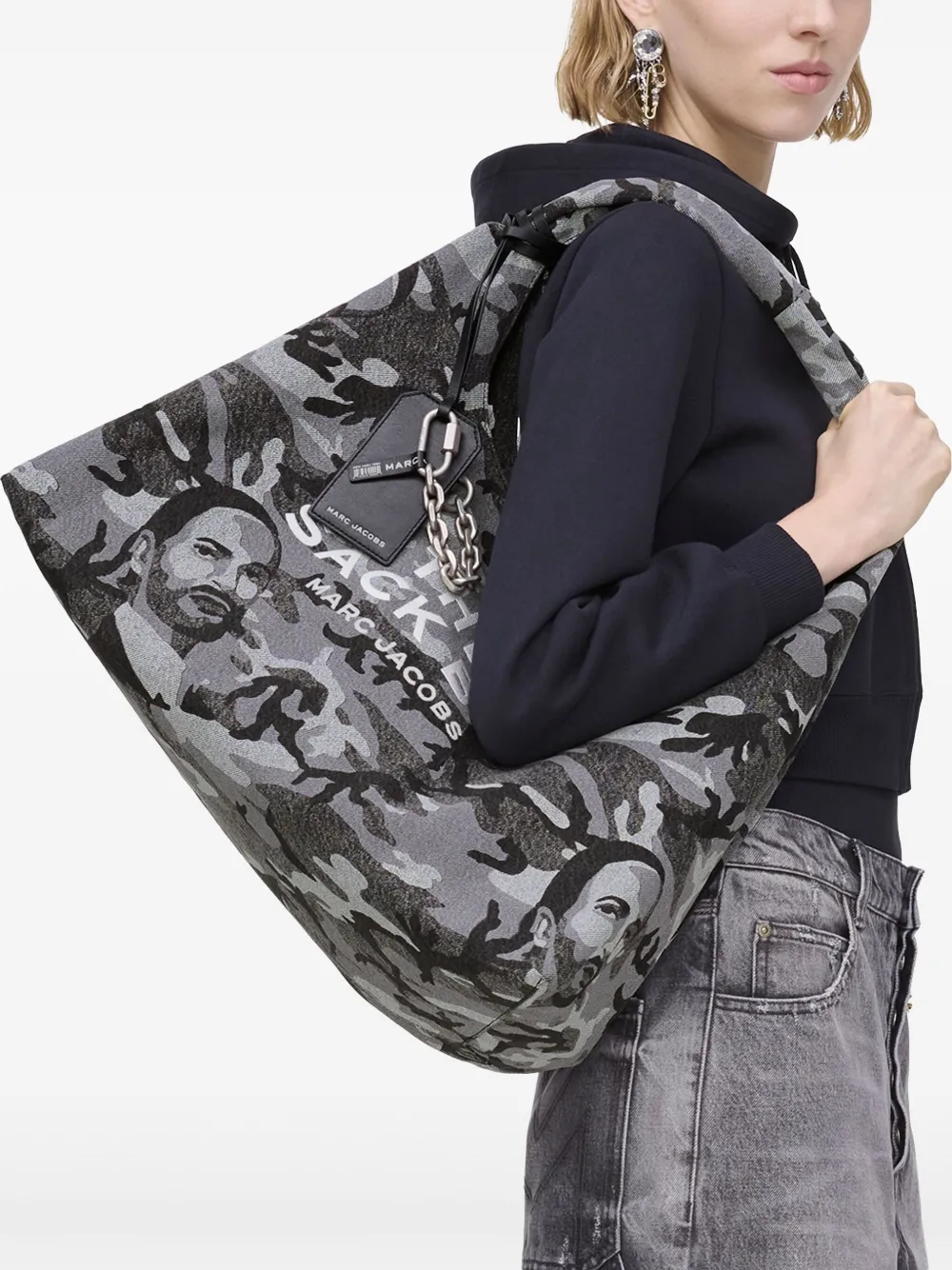 Marc Jacobs The Marc Camo Sack tas Grijs