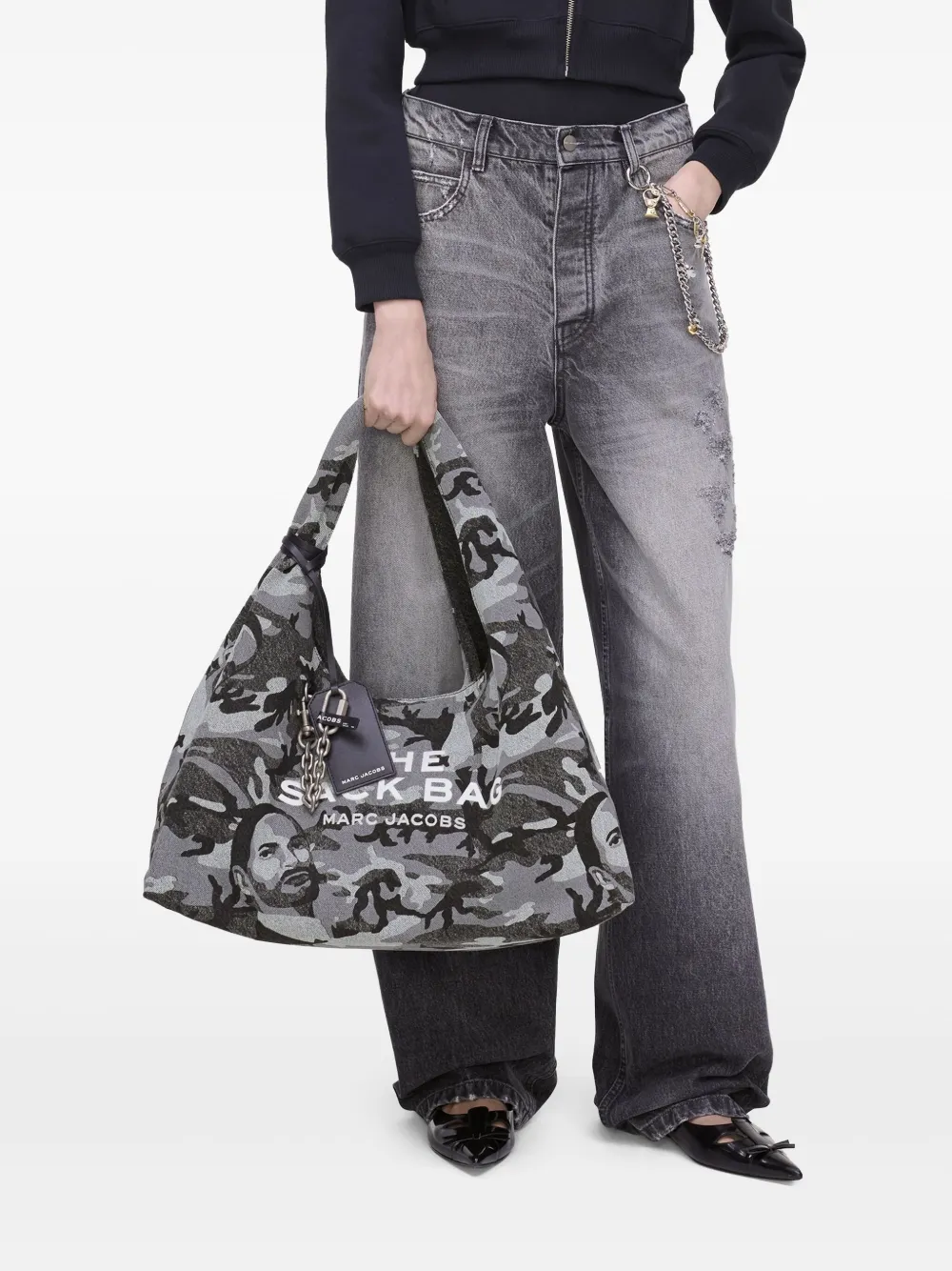 Marc Jacobs The Marc Camo Sack tas - Grijs