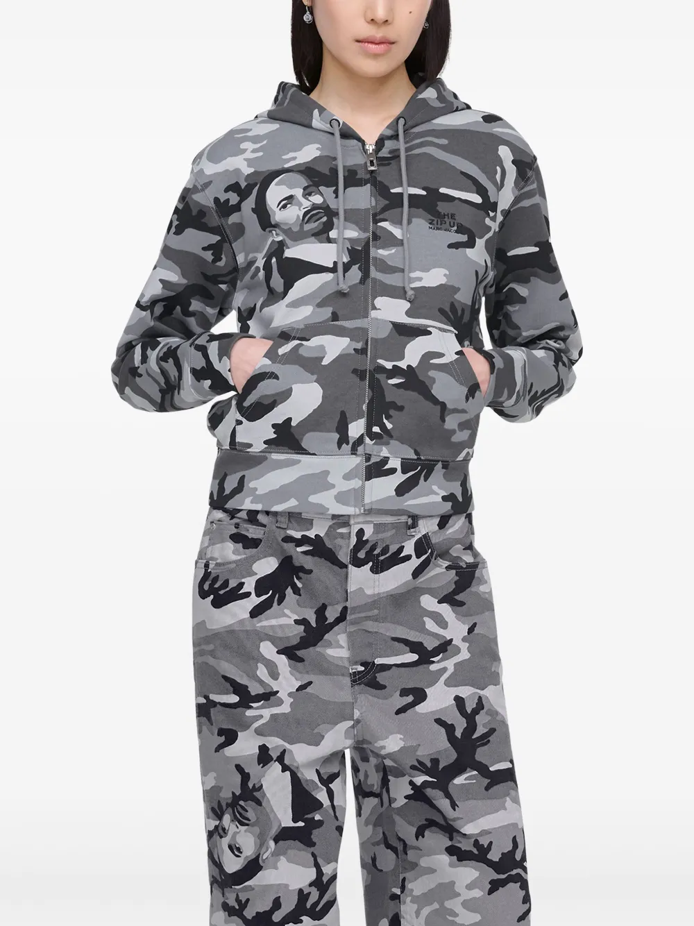 Marc Jacobs Hoodie met geborduurd logo Grijs