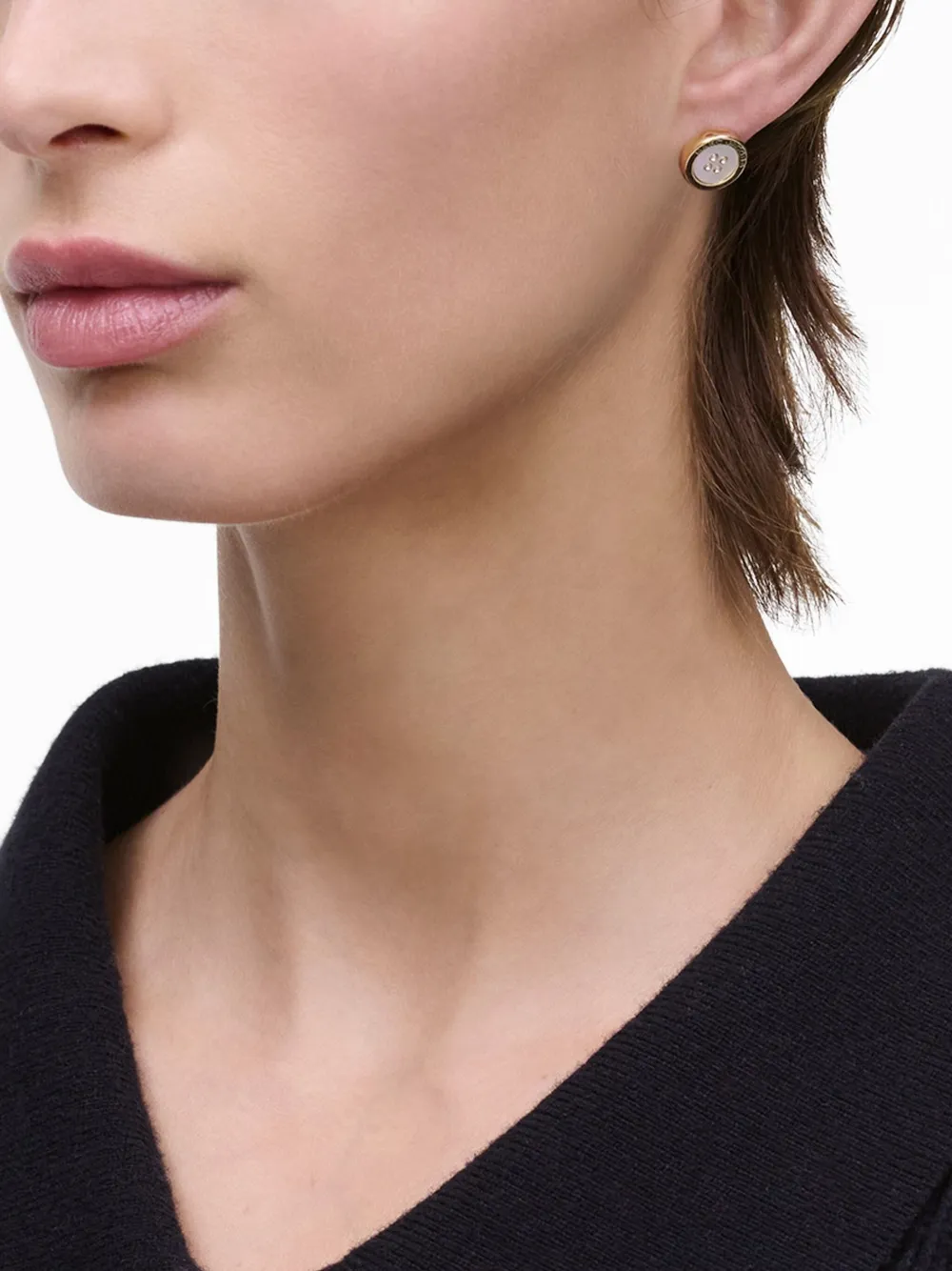 Marc Jacobs Button Earrings In Gold