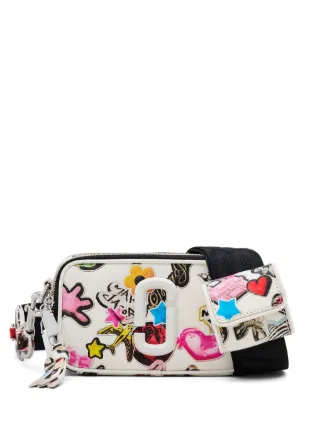 ショルダーバッグ・ポシェット MARC JACOBS The Sticker Snapshot Marc Jacobs The Sticker Snapshot Crossbody Bag | White