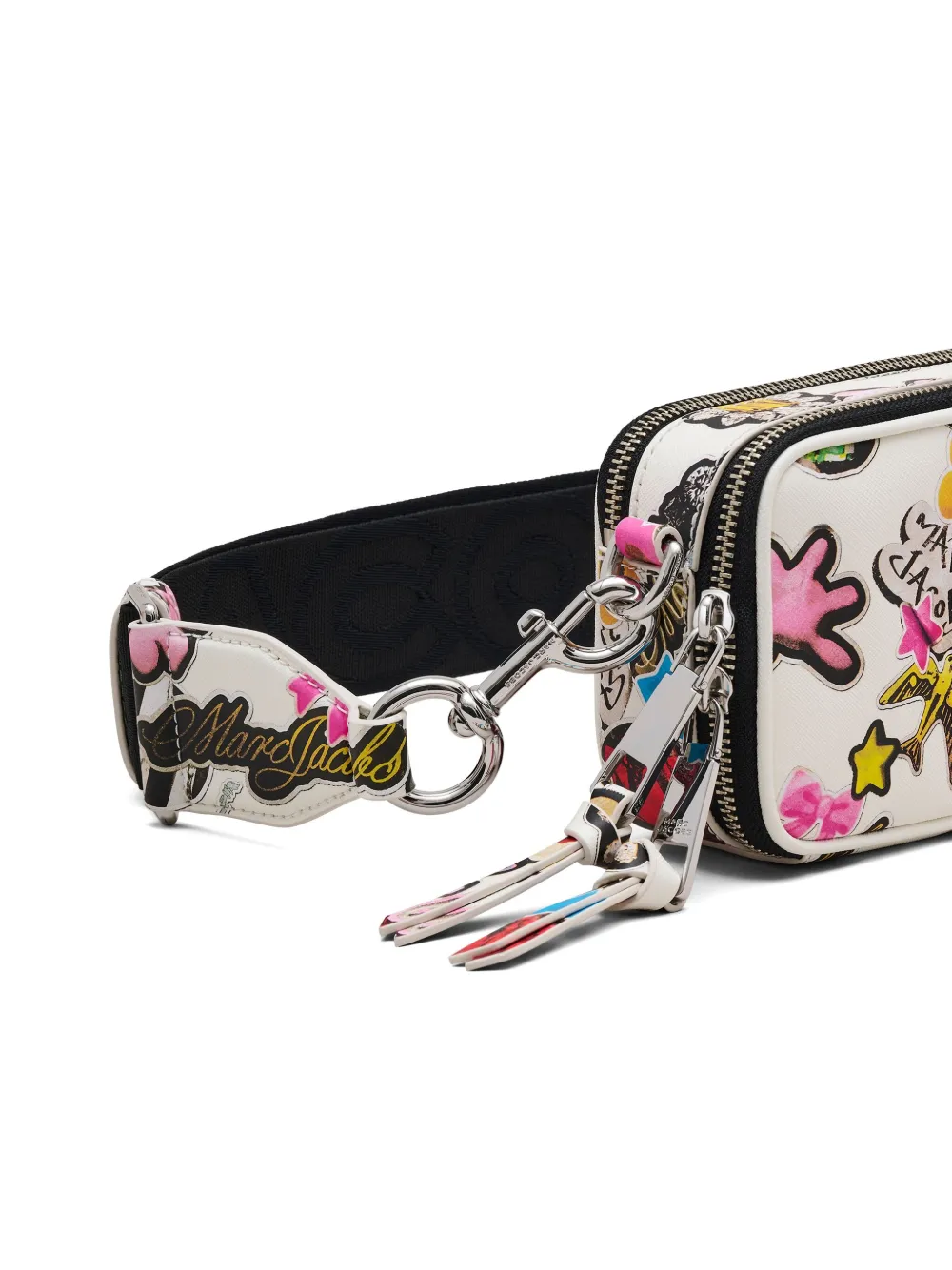 Marc Jacobs The Sticker Snapshot crossbodytas Wit
