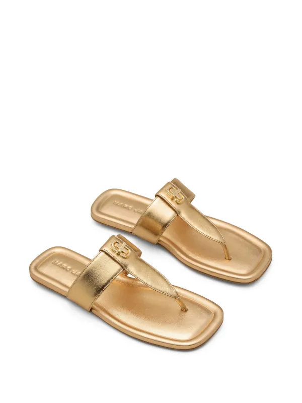 【MARC JACOBS】デュアル T ストラップ サンダル Marc Jacobs The Dual T Metallic Sandals | Neiman Marcus